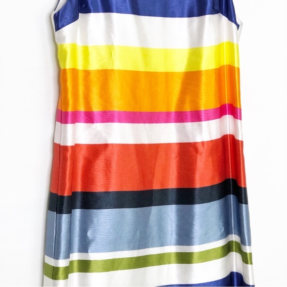Alice and Olivia Colorful Striped Color blocked Sleeveless Dress - Picture 4 of 11